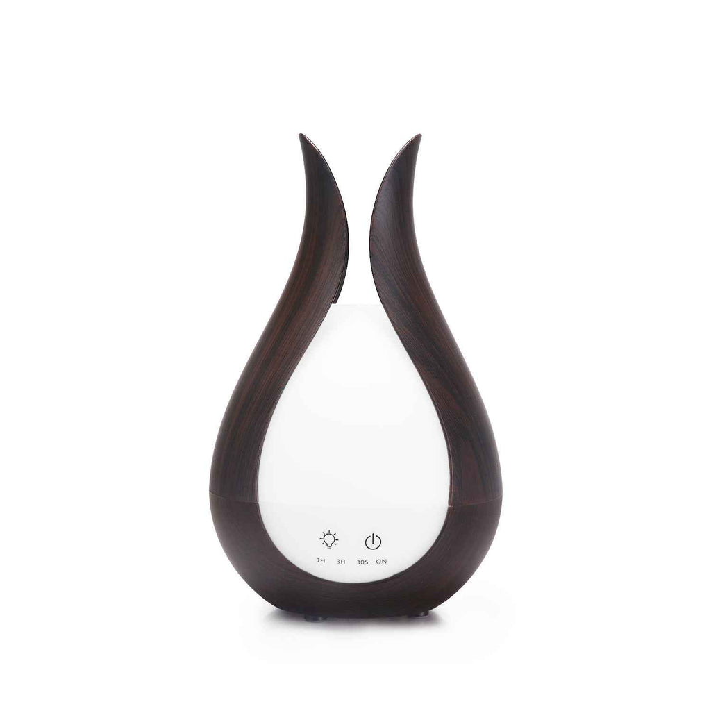 Small Ultrasonic Wood Grain Hollow Essential Oil Aroma Diffuser / Humidifier - LumaLair