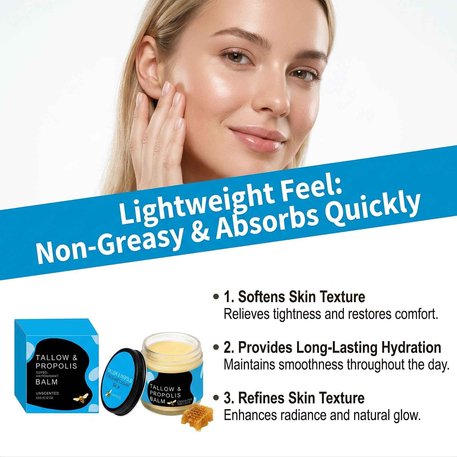 Beef Tallow Moisturizing Balm Gently Hydrates With Nourishing Beef Tallow - LumaLair