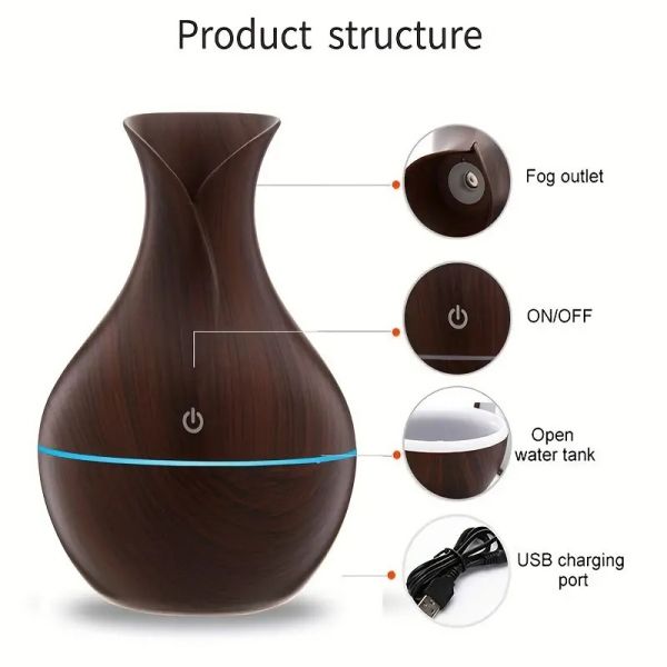 Wood Essence USB Mini Humidifier & Diffuser