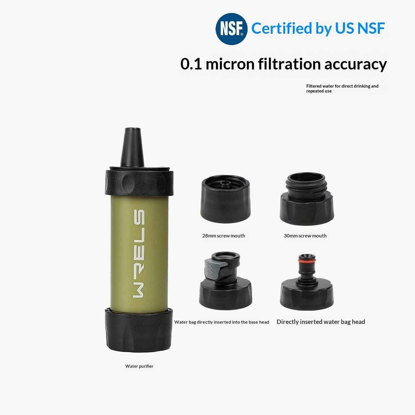 WRELS Outdoor Portable Water Filter Straw - LumaLair