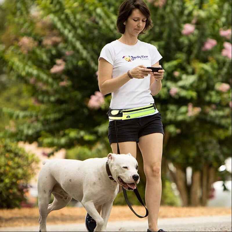 Hands-Free Dog Leash for Large & Small Dogs - Shock Absorbing & Adjustable with Phone Pocket - LumaLair
