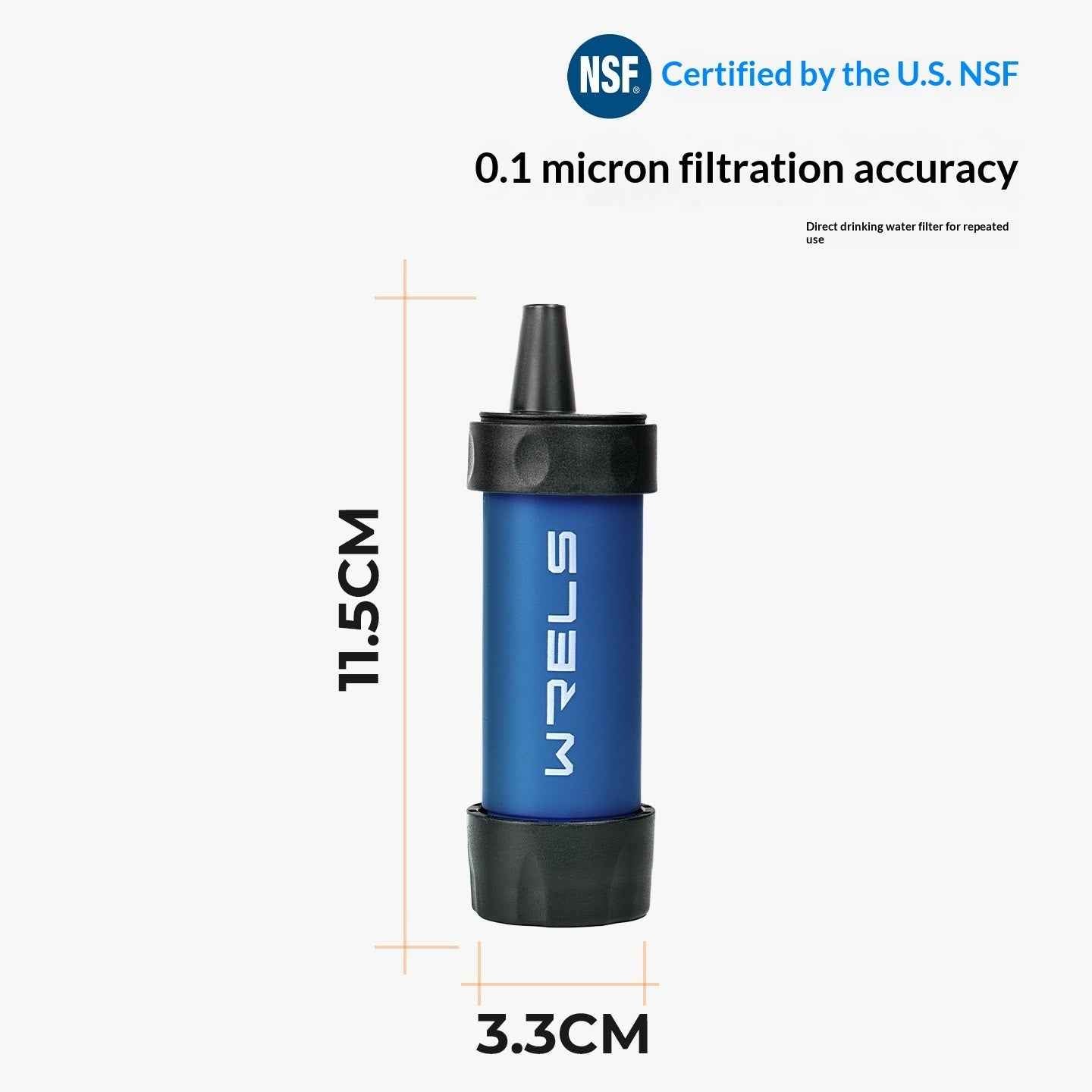 WRELS Outdoor Portable Water Filter Straw - LumaLair