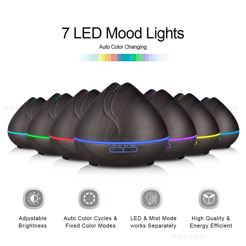 Serenity Wood Grain Aroma Humidifier