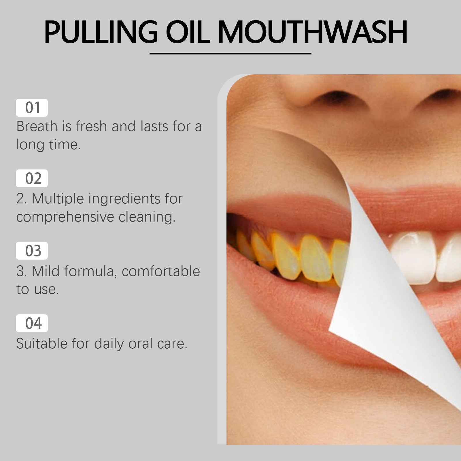 Oral Care Coconut Mouthwash for Fresh Breath & Gentle Cleaning, 114ml - LumaLair