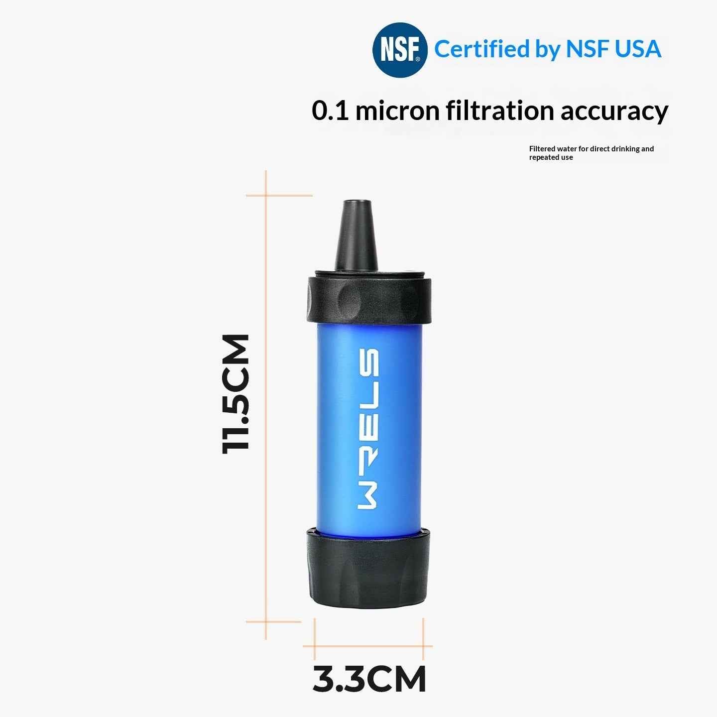 WRELS Outdoor Portable Water Filter Straw - LumaLair
