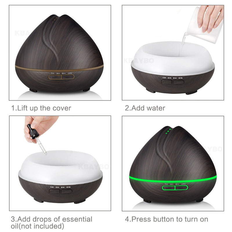 Serenity Wood Grain Aroma Humidifier
