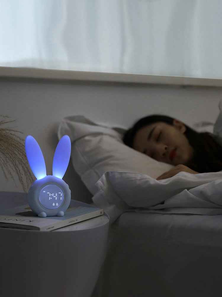 LumaLair Bunny Alarm Clock: Cute LED Night Light for Joyful Mornings - LumaLair