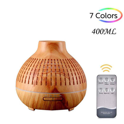 400ML Hollow Wood Grain Aroma Diffuser