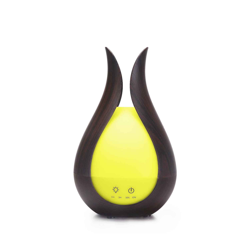 Small Ultrasonic Wood Grain Hollow Essential Oil Aroma Diffuser / Humidifier - LumaLair