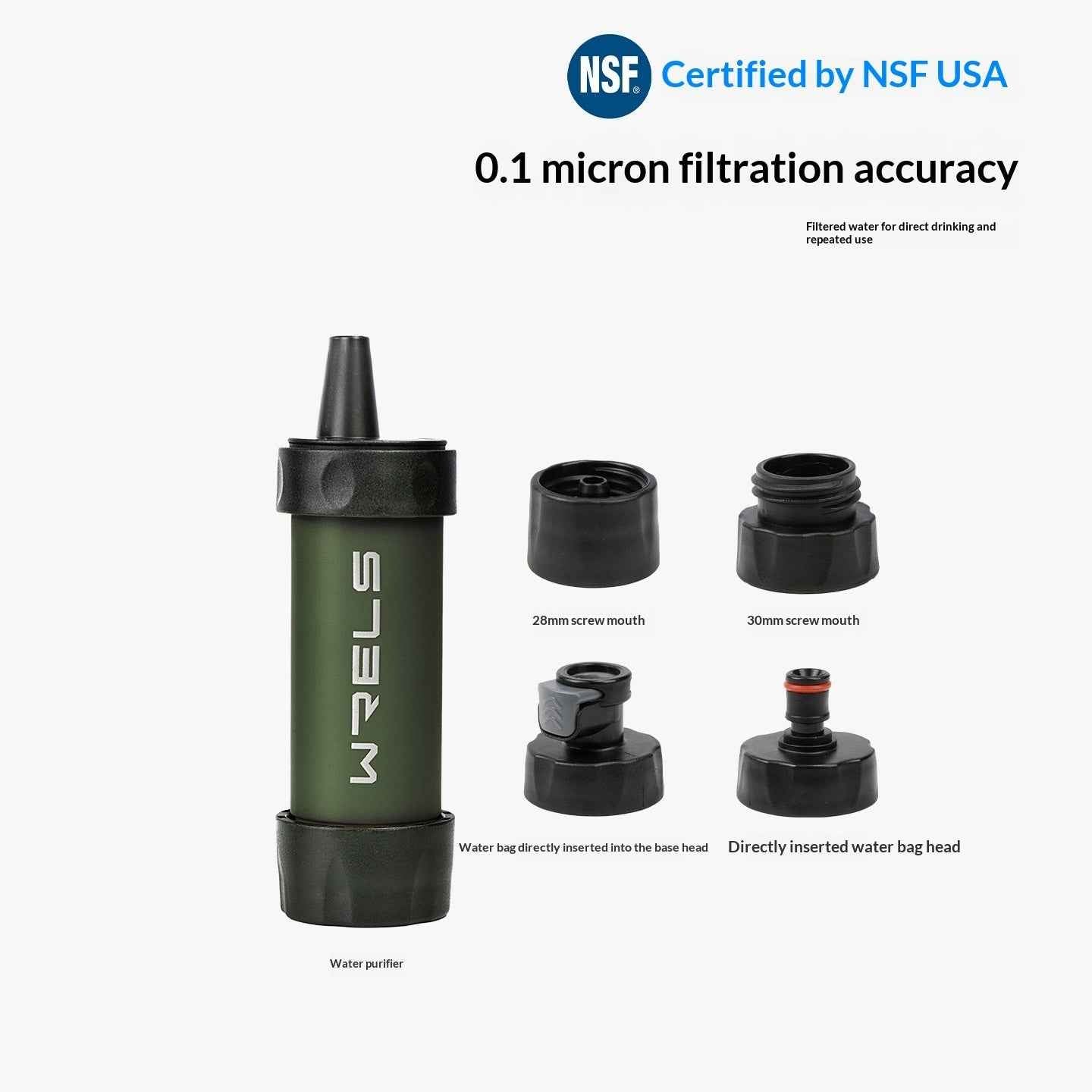 WRELS Outdoor Portable Water Filter Straw - LumaLair