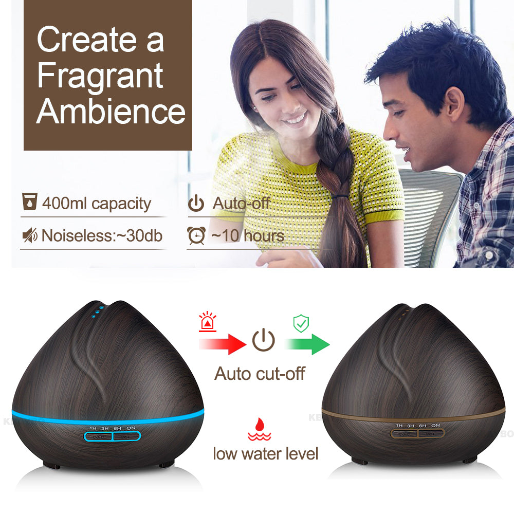 Serenity Wood Grain Aroma Humidifier