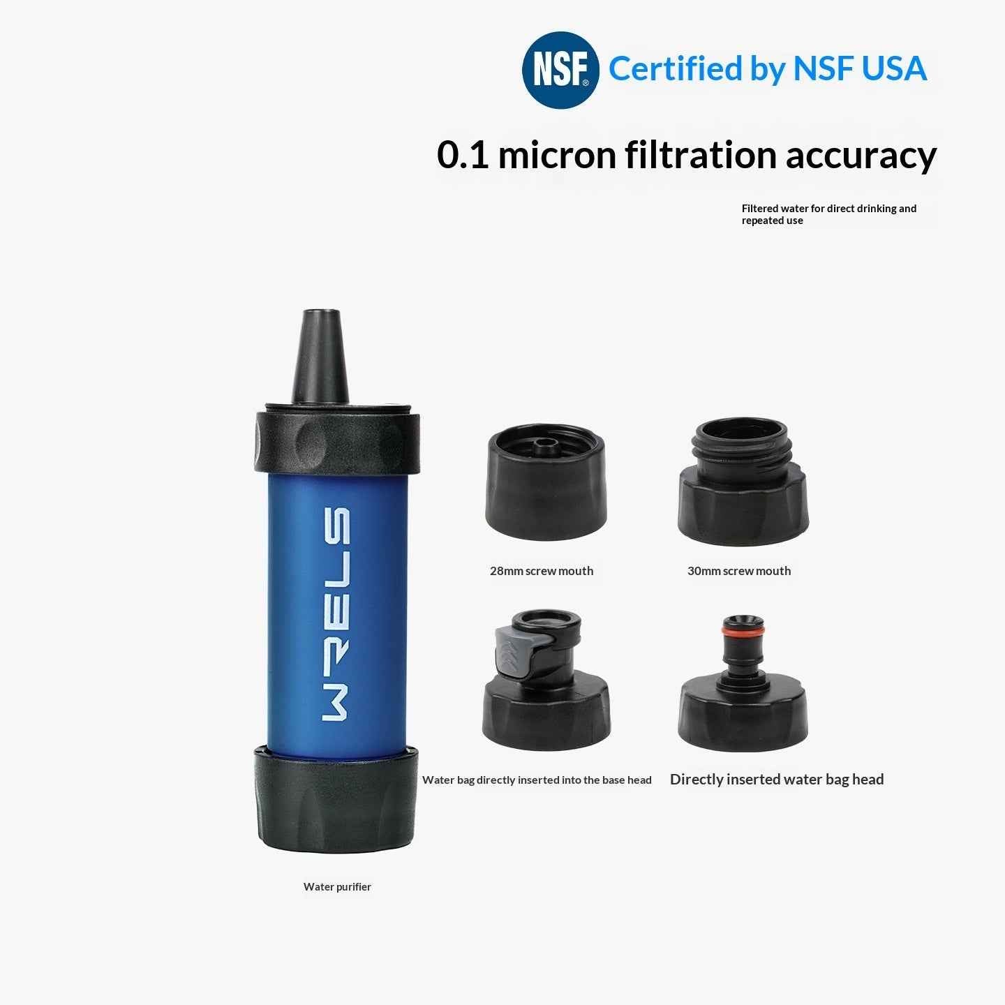 WRELS Outdoor Portable Water Filter Straw - LumaLair