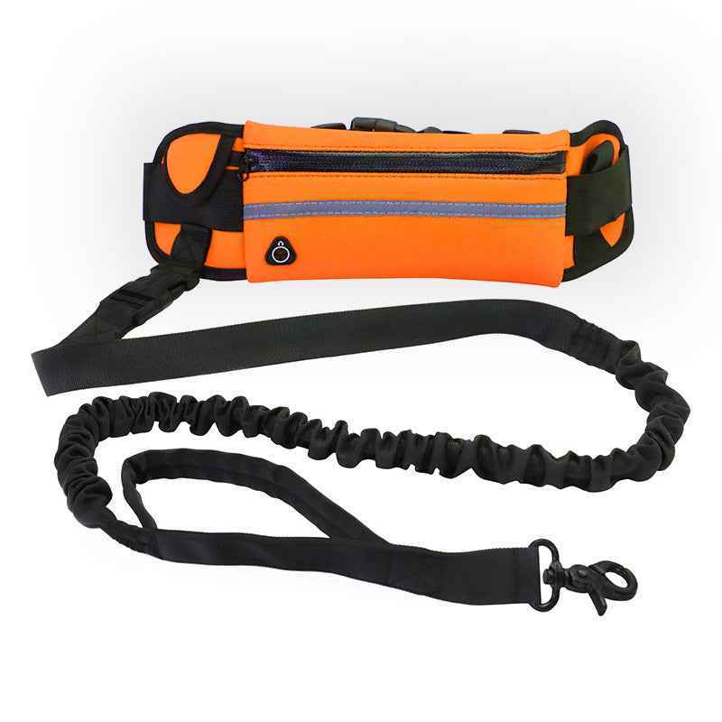 Hands-Free Dog Leash for Large & Small Dogs - Shock Absorbing & Adjustable with Phone Pocket