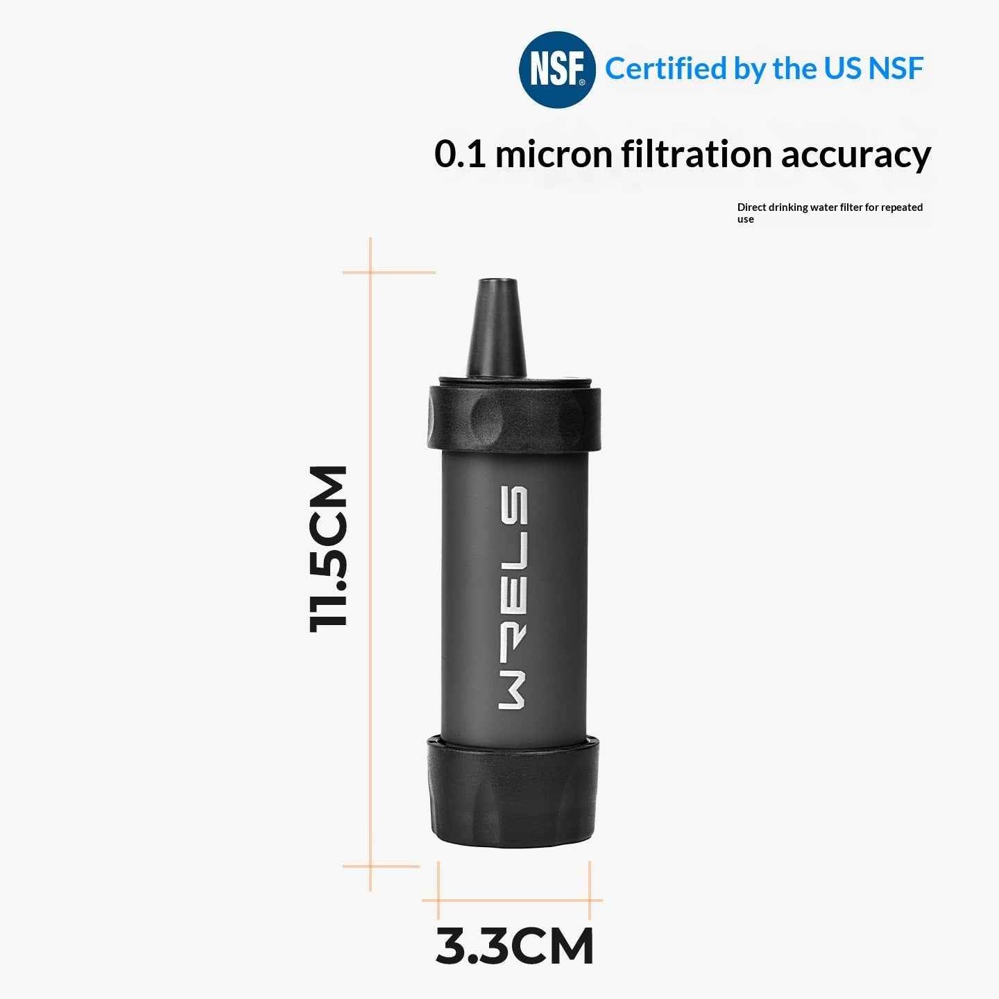 WRELS Outdoor Portable Water Filter Straw - LumaLair