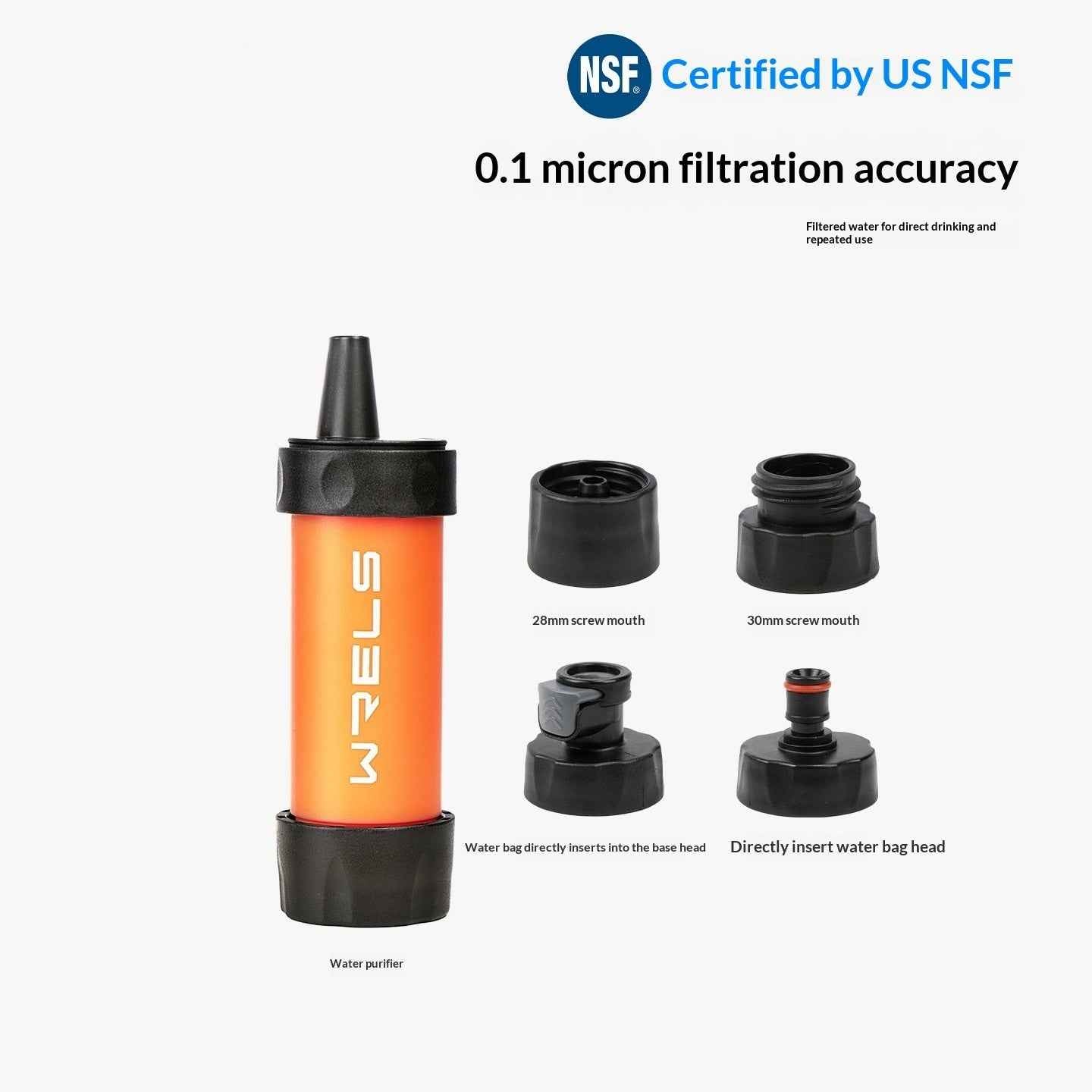 WRELS Outdoor Portable Water Filter Straw - LumaLair
